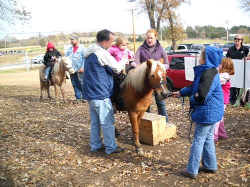 Getting on horse